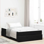 vidaXL Σκελετός Κρεβατιού με στρώμα Μαύρο 120 x 200 cm Βελούδο