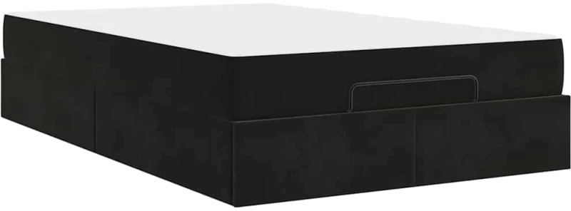 vidaXL Σκελετός Κρεβατιού με στρώμα Μαύρο 120 x 200 cm Βελούδο