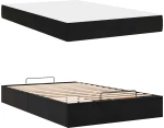 vidaXL Σκελετός Κρεβατιού με στρώμα Μαύρο 120 x 200 cm Βελούδο