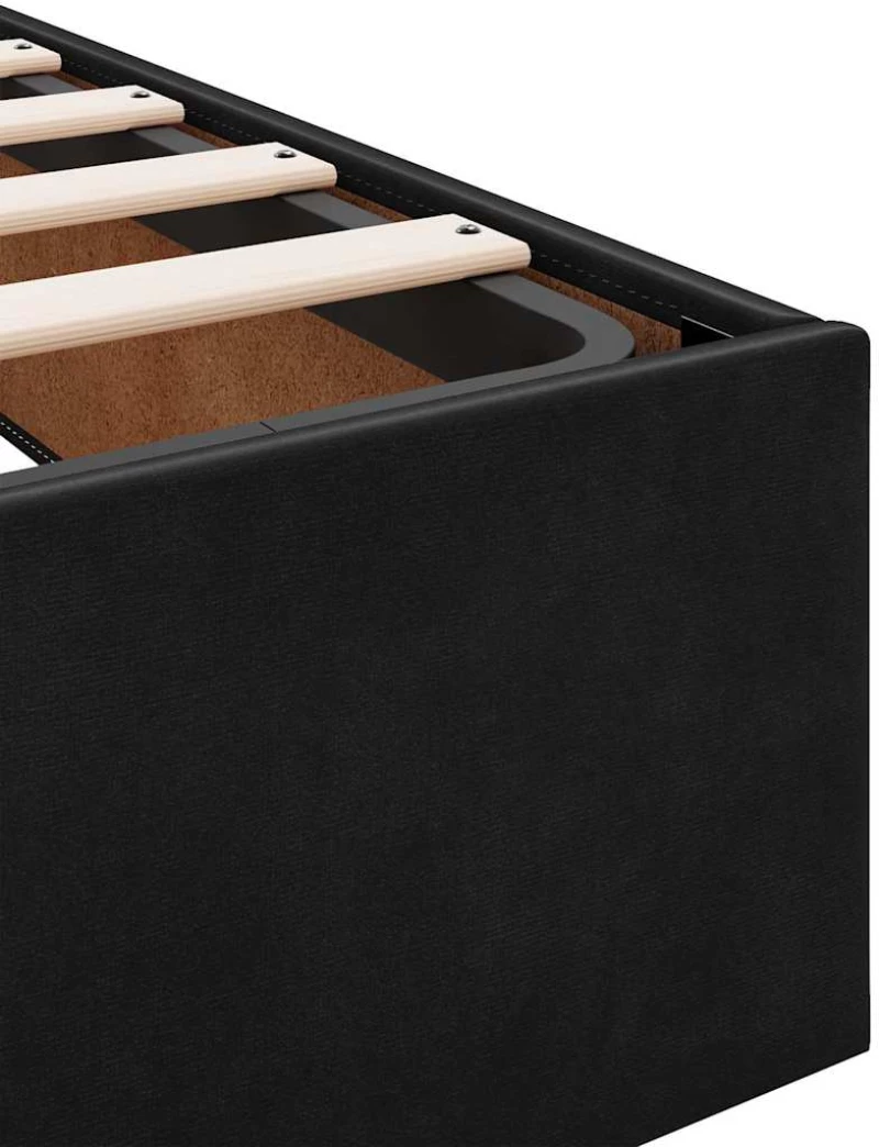 vidaXL Σκελετός Κρεβατιού με στρώμα Μαύρο 120 x 200 cm Βελούδο