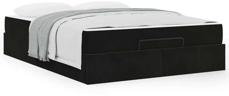 vidaXL Σκελετός Κρεβατιού Μαύρο 160 x 200 cm Βελούδο