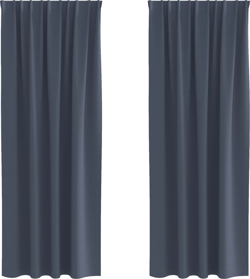 vidaXL Κουρτίνες με κουρτίνες 2 pcs Ανθρακί 245 x 140 εκ. Πολυεστέρας