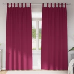 vidaXL Κουρτίνες με κουρτίνες 2 pcs Μπορντό 225x140εκ. Πολυεστέρας