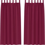 vidaXL Κουρτίνες με κουρτίνες 2 pcs Μπορντό 225x140εκ. Πολυεστέρας