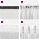 vidaXL Κουρτίνες με κουρτίνες Λευκό 500x100cm Πολυεστέρας