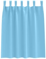 vidaXL Κουρτίνες με κουρτίνες 2 pcs Γαλάζιο 140x140cm Πολυεστέρας