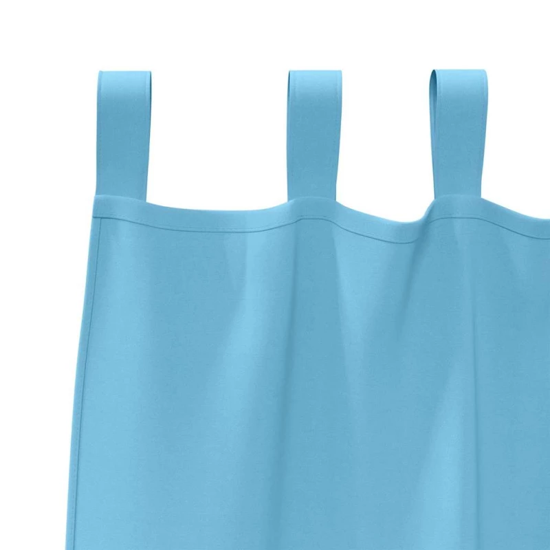 vidaXL Κουρτίνες με κουρτίνες 2 pcs Γαλάζιο 140x140cm Πολυεστέρας
