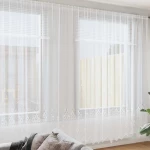 vidaXL Κουρτίνες με κουρτίνες Λευκό 600 x 260 εκ. Πολυεστέρας