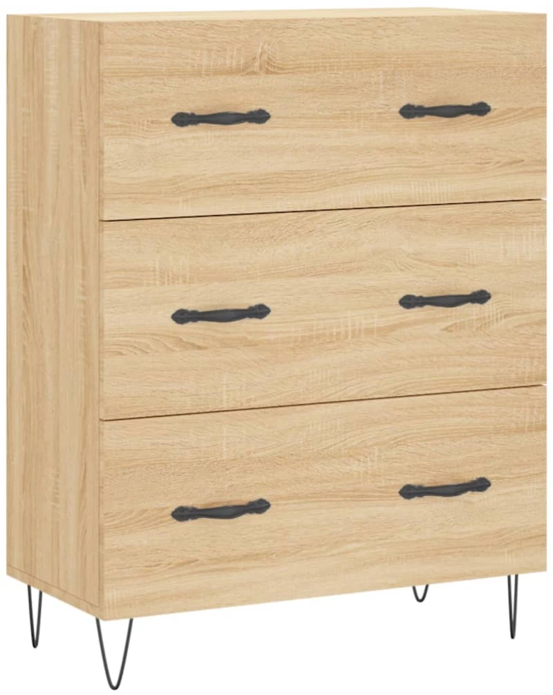 vidaXL Ντουλάπι Sonoma δρυς 69,5 x 34 x 180 εκ. από Επεξεργασμένο Ξύλο