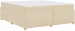 vidaXL Σκελετός Κρεβατιού με στρώμα Κρεμ 180 x 200 cm ύφασμα