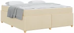 vidaXL Σκελετός Κρεβατιού με στρώμα Κρεμ 180 x 200 cm ύφασμα
