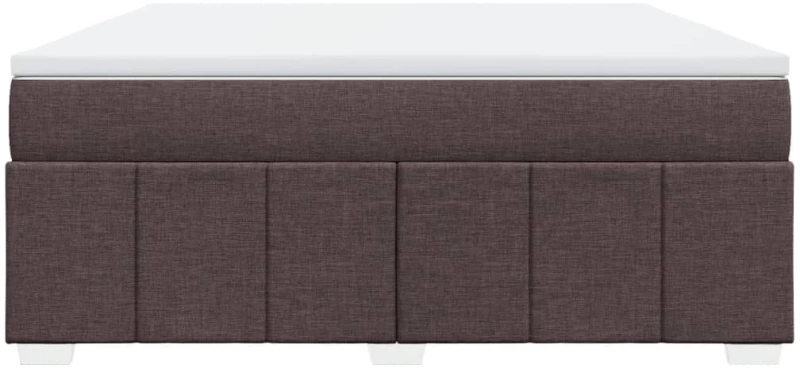 vidaXL Κρεβάτι Boxspring με Στρώμα Σκούρο Καφέ 180x200 εκ Υφασμάτινο