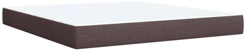 vidaXL Κρεβάτι Boxspring με Στρώμα Σκούρο Καφέ 180x200 εκ Υφασμάτινο