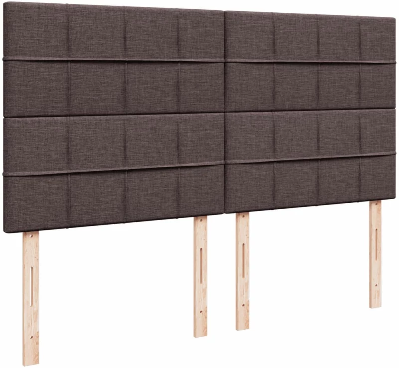 vidaXL Κρεβάτι Boxspring με Στρώμα Σκούρο Καφέ 180x200 εκ Υφασμάτινο