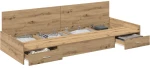 Κρεβάτι με αποθηκευτικό χώρο με κεφαλάρι Artisan Oak 80 x 200 cm