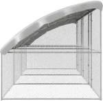 vidaXL Κλουβί για κότες Ασημί 600 x 200 x 198.5 εκ