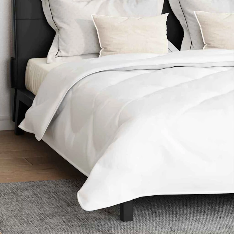 vidaXL Παπλωμα με Μαξιλάρια Argyle 3 pcs Λευκό 240 x 260 εκ. Μικροΐνες