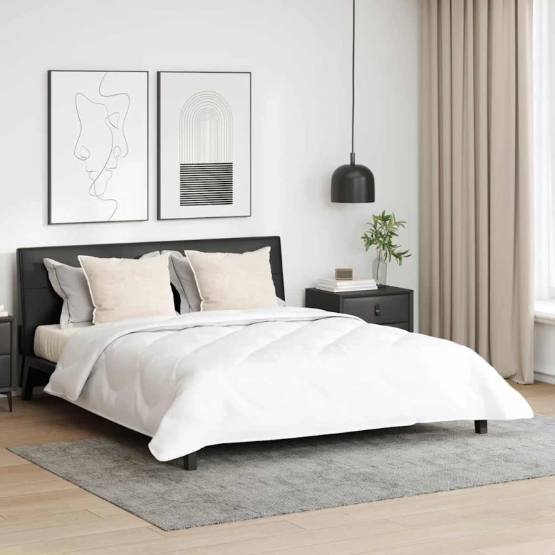 vidaXL Παπλωμα με Μαξιλάρια Argyle 3 pcs Λευκό 240 x 260 εκ. Μικροΐνες
