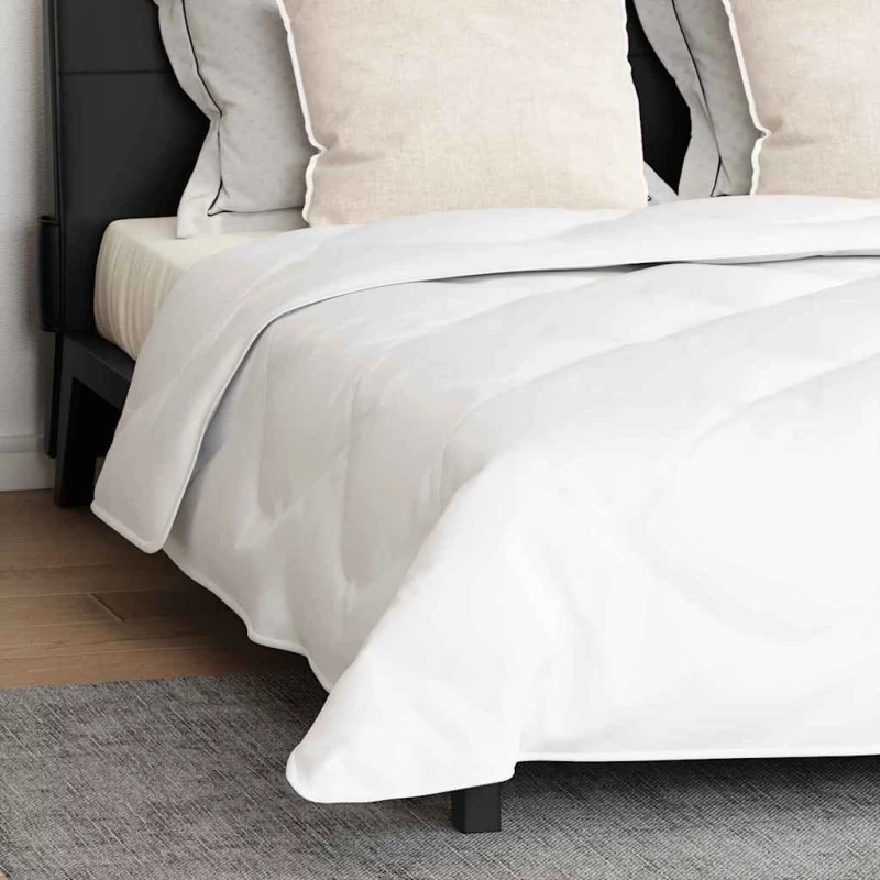 vidaXL Παπλωμα με Μαξιλάρια Argyle 3 pcs Λευκό 200 x 200 cm Μικροΐνες