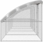 vidaXL Κλουβί για κότες Ασημί 800 x 200 x 198.5 εκ