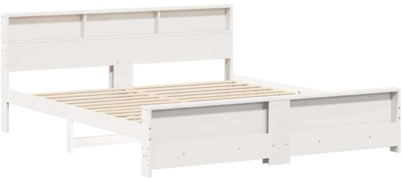 vidaXL Σκελετός Κρεβατιού Λευκό 180 x 200 cm Μασίφ ξύλο πεύκου