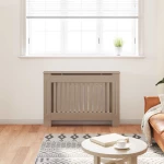 vidaXL Κάλυμμα καλοριφέρ 2 pcs Καφέ 112x19x81.5cm Συνθετικόξύλο