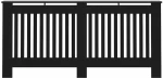 vidaXL Κάλυμμα καλοριφέρ 2 pcs Μαύρο 112x19x81.5cm Συνθετικόξύλο