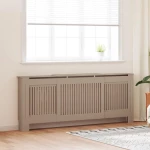 vidaXL Κάλυμμα καλοριφέρ 2 pcs Καφέ 112x19x81.5cm Συνθετικόξύλο
