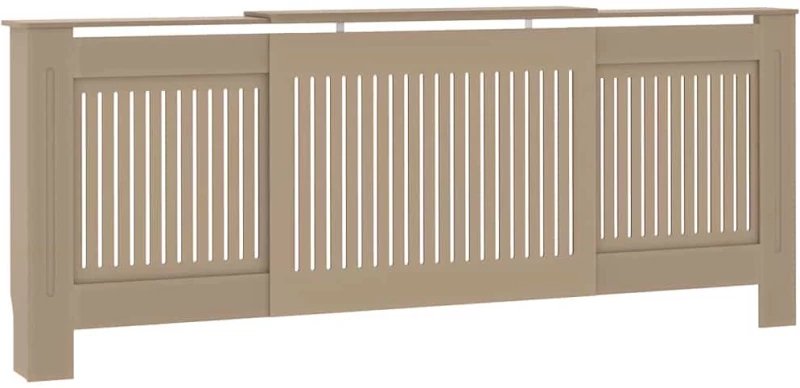 vidaXL Κάλυμμα καλοριφέρ 2 pcs Καφέ 112x19x81.5cm Συνθετικόξύλο