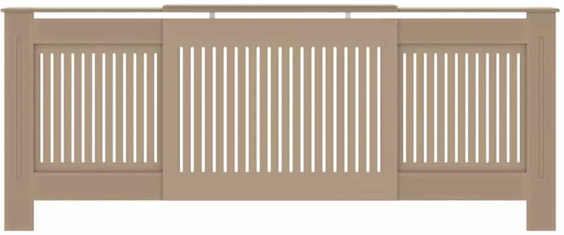 vidaXL Κάλυμμα καλοριφέρ 2 pcs Καφέ 112x19x81.5cm Συνθετικόξύλο