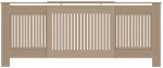 vidaXL Κάλυμμα καλοριφέρ 2 pcs Καφέ 112x19x81.5cm Συνθετικόξύλο