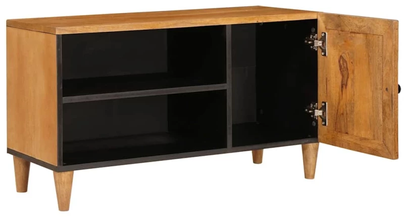 vidaXL Ντουλάπι TV Ανοιχτό καφέ 80 x 33 x 46 εκ Μασίφ ξύλο μάνγκο