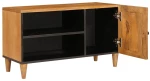 vidaXL Ντουλάπι TV Ανοιχτό καφέ 80 x 33 x 46 εκ Μασίφ ξύλο μάνγκο
