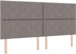 vidaXL Κρεβάτι με ελατήριο με στρώμα Taupe 200 x 200 cm ύφασμα