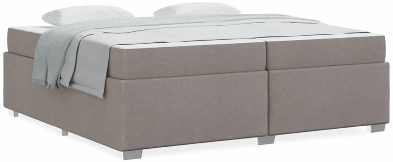 vidaXL Σκελετός Κρεβατιού Taupe 200 x 200 cm ύφασμα