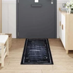 vidaXL Χαλί Κουζίνας Toile Μαύρο 180 x 60 cm Βελούδο