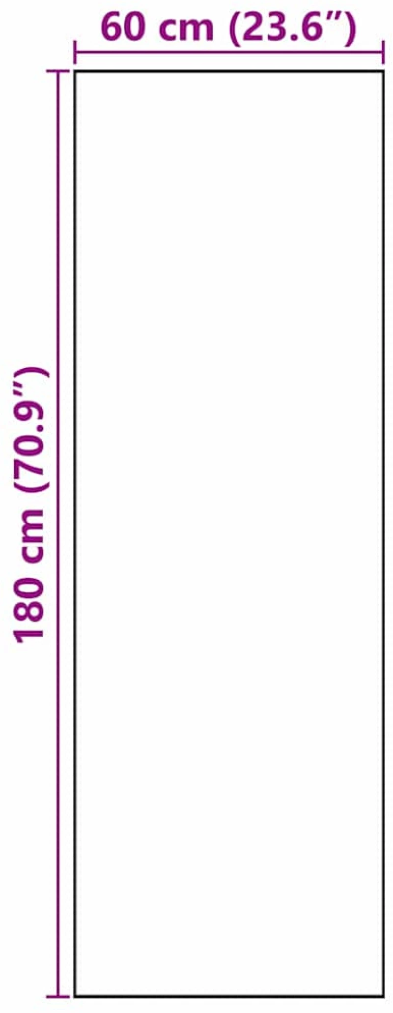 vidaXL Χαλί Κουζίνας Toile Μαύρο 180 x 60 cm Βελούδο