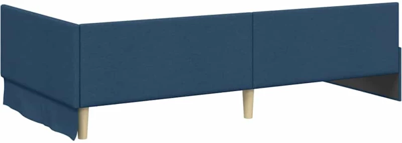 vidaXL Κρεβάτι Γωνίας Μπλε 100 x 200 cm Ύφασμα και Έργο ξύλου