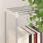 vidaXL Ράφι Αποθήκευσης με ράφι λευκό 43 x 27 x 90 εκ Αλουμίνιο