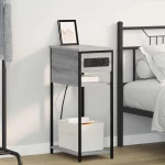 vidaXL Κομοδίνο Γκρι sonoma 41 x 28 x 76 εκ. Επεξεργασμένο ξύλο