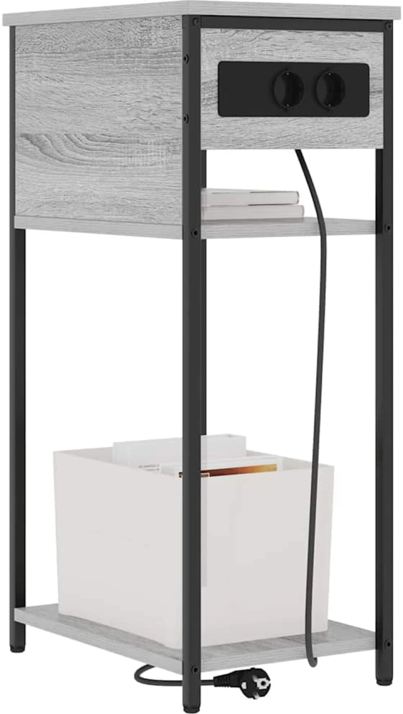 vidaXL Κομοδίνο Γκρι sonoma 41 x 28 x 76 εκ. Επεξεργασμένο ξύλο
