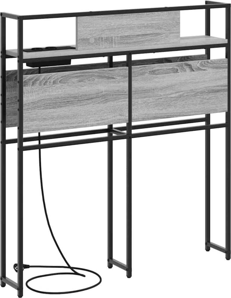 vidaXL Κεφαλάρι Αποθήκης με ράφι Γκρι sonoma 75 cm Επεξεργασμένο ξύλο