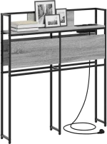 vidaXL Κεφαλάρι Αποθήκης με ράφι Γκρι sonoma 80 cm Επεξεργασμένο ξύλο