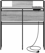 vidaXL Κεφαλάρι Αποθήκης με ράφι Γκρι sonoma 80 cm Επεξεργασμένο ξύλο