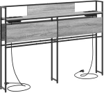 vidaXL Κεφαλάρι Αποθήκης με ράφι Γκρι sonoma 135 cm Επεξεργασμένο ξύλο