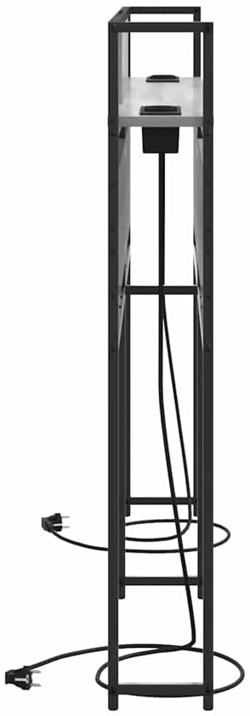vidaXL Κεφαλάρι Αποθήκης με ράφι Γκρι sonoma 135 cm Επεξεργασμένο ξύλο