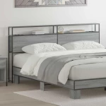 vidaXL Κεφαλάρι Αποθήκης με ράφι Γκρι sonoma 200 cm Επεξεργασμένο ξύλο
