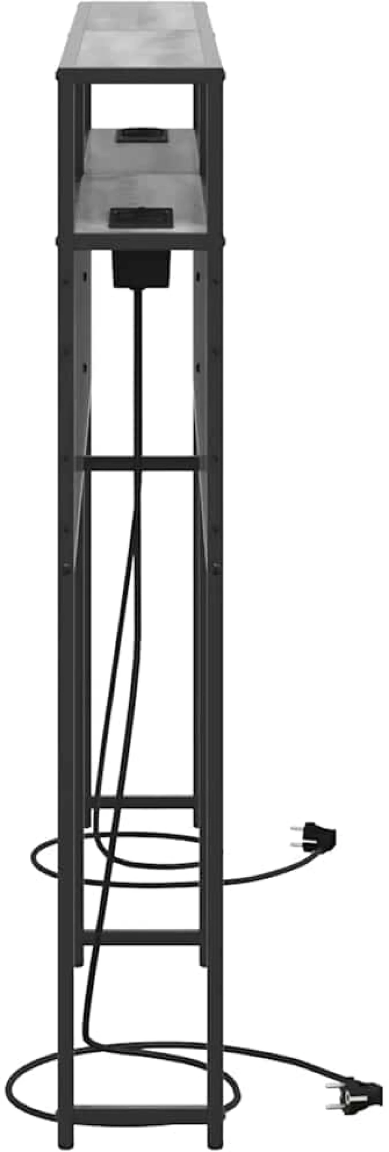 vidaXL Κεφαλάρι Αποθήκης με ράφι Γκρι sonoma 200 cm Επεξεργασμένο ξύλο
