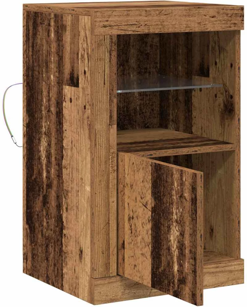 vidaXL Βοηθητικό ντουλάπι 2 pcs Παλαιό ξύλο 41 x 37 x 67 εκ