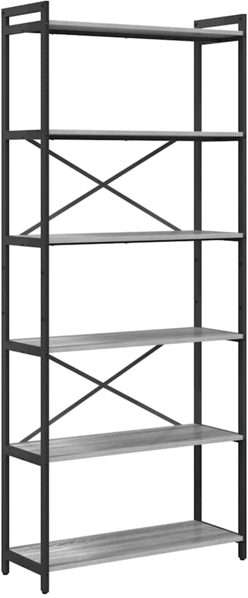 vidaXL Βιβλιοθήκη Γκρι sonoma 80 x 30 x 188 εκ Επεξεργασμένο ξύλο
